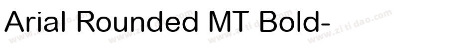 Arial Rounded MT Bold字体转换